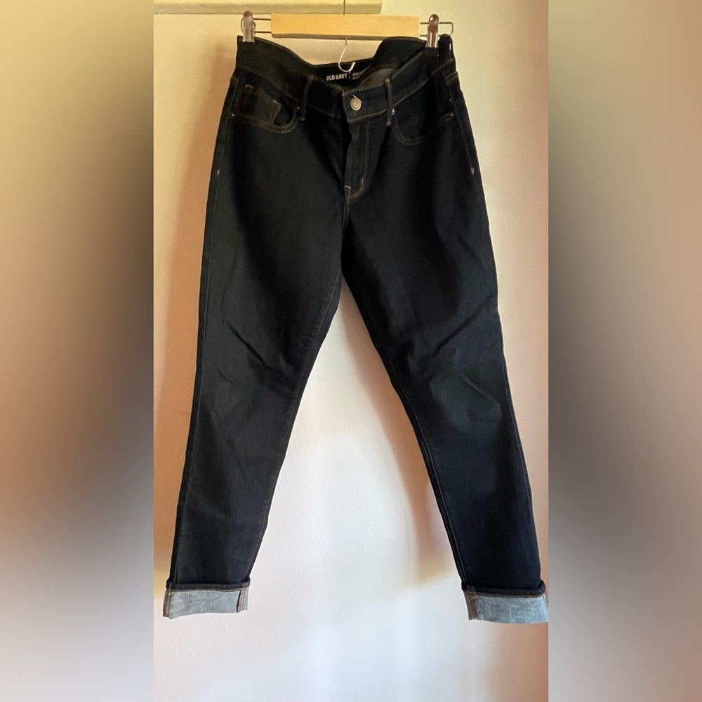 Old Navy Cuffed Original Mid-Rise Dark Wash